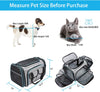 Airline Approved Pet Carrier, Large Soft Sided Pet Travel TSA Carrier 4 Sides Expandable Cat Collapsible Carriers with Removable Fleece Pad and Pockets for Cats Dogs and Small Animals