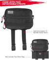 KEMIMOTO Motorcycle Bag, Handlebar Tool Bag Storage Accessory Saddlebag Universal for Front Fork Handle Bar Sissy Bar Compatible with Cruiser Softail Dyna Sportsters