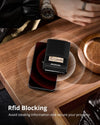 YESIIW Ultra-Slim Wallet for Men - Pop up Card Holder Mens Wallet with RFID Protection Minimalist Metal Wallets Billeteras De Hombres Gifts for Men Dad Husband Boyfriend Black
