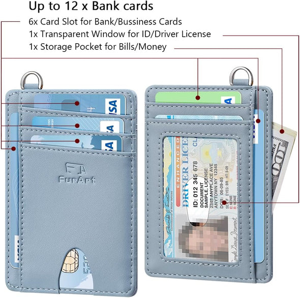 Furart Slim Minimalist Wallet, Front Pocket Wallets, RFID Blocking, Credit Card Holder for Men & Women