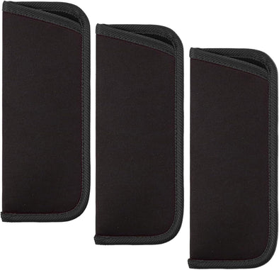 3 Pack Slip in Eyeglasses Cases, Protective Glasses Case for Reading Glasses Pouch Fabric Spectacle Pouch Soft Glasses Sleeve Black Storage Glasses Pouch Holder