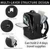 Sowaovut Travel Laptop Backpack, Extra Large Backpacks, Flight Approved Daypack, Business Bag Fit 17.3 Inch Laptop for Men Women (Black)