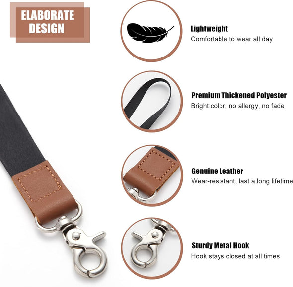 XCHIN Lanyard, Lanyards for Keys, Black Keychain Long Lanyard for Women Men, Cute Neck Lanyard for ID Badges Wallet