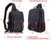 Leaper Retro Crossbody Bag Sling Bag Canvas Messenger Bag for Men Women Shoulder Bag Crossbody Handbags Satchel Travel Bag