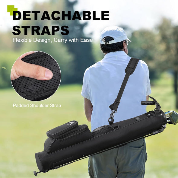 Golf Lightweight Stand Carry Bag– Easy to Carry and Durable Pitch N Putt Golf Bag for the Driving Range, Par 3 and Executive Courses–31.5 Inches Tall