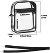 Moko Clear Bag Stadium Approved for Women, Crossbody Bag Purse Adjustable Strap Shoulder Bags for Concerts Festival Sports Events, Black