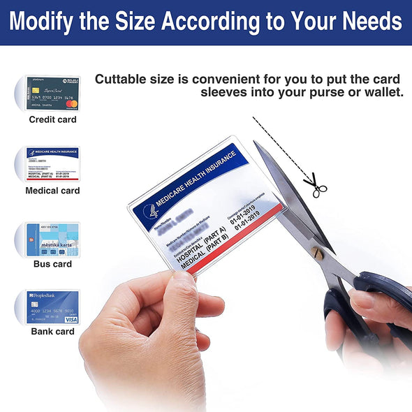 10 Pack New Medicare Card Holder Protector Sleeves, 12Mil Clear PVC Soft Waterproof Medicare Card Protector for New Medicare Card Credit Card Business Card, Heavy Duty Card Sleeves