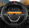 KAFEEK Car Steering Wheel Cover Men,Universal 15 Inch, Microfiber Leather Carbon Fiber Black Steering Wheel Accessories, Anti-Slip, Odorless, Breathable, Black