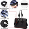 Keyli 4Pc Sets Laptop Bag for Women Large Leather Laptop Briefcase with USB Charging Port Computer Shoulder Tote Bags Purse