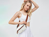 2L Fanny Packs Everywhere Belt Bag Small Fashion Crossbody Waist Pack Faux Leather Waterproof Sling Chest Bag for Women Trendy Beige