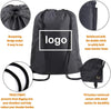 Beegreen Black Drawstring Backpack Bags Bulk 2 Pack X-Large 22.4" L X 17.5" W Sports Cinch Sack Gym String Bags Machine Washable Heavy Duty String Backpack for Men Women