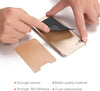 Cell Phone Pocket Self Adhesive Card Holder Stick on Wallet Sleeve with Adhesive ID Credit Card ATM Card Holder for Iphone Android 2 PACK BLACK