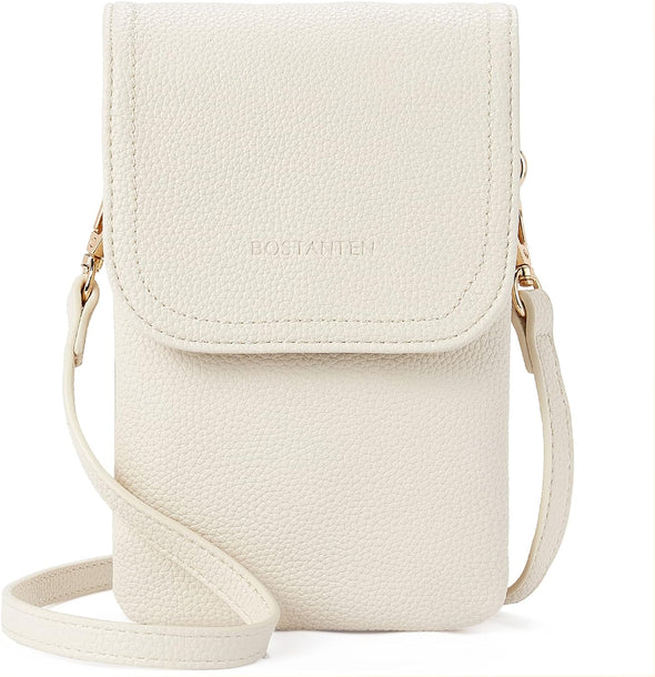 BOSTANTEN Vegan Leather Small Crossbody Bags for Women Designer Cell Phone Bag Wallet Purses Adjustable Strap