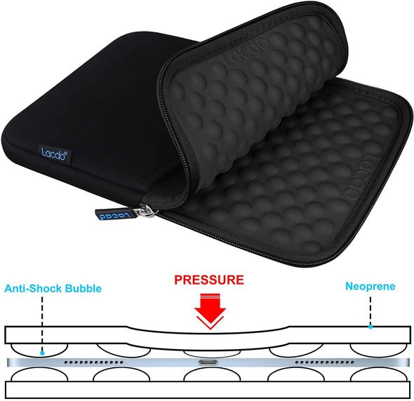 Lacdo Tablet Sleeve Case for 11 Inch Ipad A16 / 11 Inch Ipad Air M3 M2 / 11 Inchs Ipad Pro M4 / 10.9" Ipad / 10.2" Ipad / 10.9" Ipad Air / 11 Inch Samsung Galaxy Tab A9+ Bag, Fit Magic Keyboard, Black