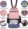 Ytonet Tennis Bag Tennis Backpack for Women Men 2 Rackets with Insulated Pocket Ventilated Shoe Compartment