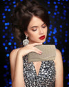 TINDTOP Clutch Purses for Women, Formal Evening Bags Suede Shoulder Envelope Party Handbags Wedding Cocktail Prom Clutches