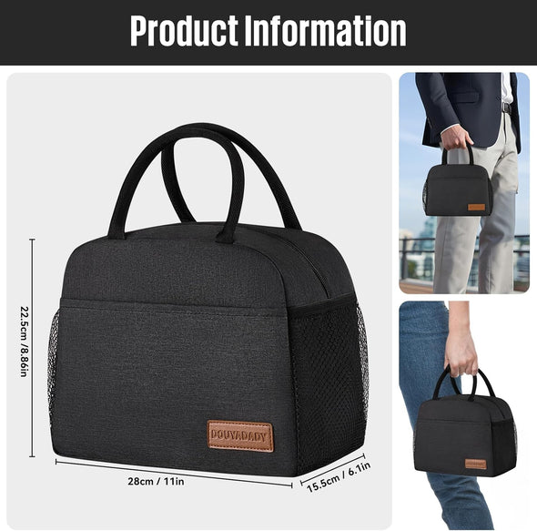 Lunch Bag Women/Men Lunch Box Women/Men (Black)