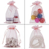 HRX Package 100Pcs Blush Pink Organza Gift Bags, 4 X 6 Inch Candy Mesh Drawstring Bags Jewelry Pouches for Christmas Wedding Baby Shower Party