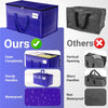 8 Pack Moving Storage Bags Heavy-Duty with Zippers and Reinforced Handles, Moving Supplies Packing Boxes for Moving, Storing, Saving Space, Blue Plastic Storage Totes 93 L (24 Gallon)