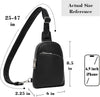 INICAT RFID Blocking Sling Bag Leather Crossbody Bags for Women Fanny Pack Cross Body for Woman Chest Bag for Travel 1.9L