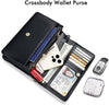 Nuoku Crossbody Bag for Women Cellphone Little Purse with Credit Card Slots Lightweight Leather Wristlet Wallet