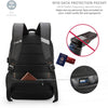 Swissdigital Design Travel Laptop Backpack, College Laptops Backpack with USB Charging Port for Men and Women Fits 16 Inch Notebook, Black | ANDWIL