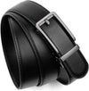 Founders & C Men'S Leather Ratchet Comfort Click Belt Dress with Slide Buckle -Adjustable Trim to Fit