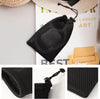 Uxcell Nylon Mesh Drawstring Bag, 5 X 3.5 Inch Small Storage Pouch String Bags for Mini Stuff MP3 Charger Earphone Key, 3Pcs Travel Kit Organizer for Lipstick Cosmetic Jewelry, Black