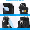Icolor Magnetic Gym Bag Water Bottle Carrier Holder with Phone Pockets & Shoulder Strap,5 Built-In Magnets Gym Bottle Pouch Sleeve,Magnetic Bag Gym Accessories Organizer for Men Women