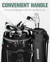 Golf Stand Bag, Lightweight Par 3 Golf Bag Holds up to 7 Clubs with Two Way Dividers Cooler Pocket Shoulder Strap and Multiple Storage Pockets for Men and Women