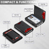 Wallet for Men Wallet with Slim Pop up Card Holder 9-13 Cards, Bifold Minimalist Smart Wallet RFID Blocking Credit Card Holder with ID Window & Stretchable Cash Slot Compact Metal Aluminum Card Case