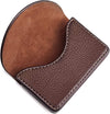 Cofee Leather Business Card Holder Case for Men or Women Pocket Business Card Wallet Name Card Case Holder with Magnetic Shut, Holds 25 Business Cards, Coffee
