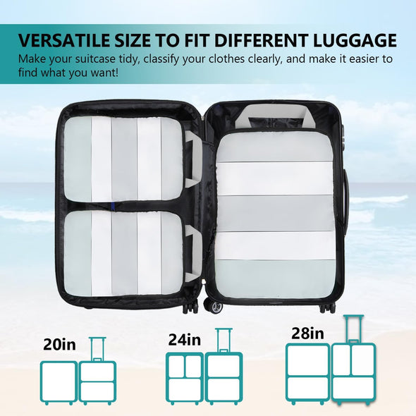 Compression Packing Cubes for Travel,5 Set of Packing Cubes for Suitcases,Compression Packing Cubes for Carry On,Travel Bags Organizer for Luggage