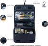 Large Capacity Toiletry Bag Travel Bag with Hanging Hook for Men and Women Waterproof Travel Cosmetic Bag Bathroom Storage Bag for Brushes Set,Full-Sized Shampoo,Toiletries,Accessories-Black