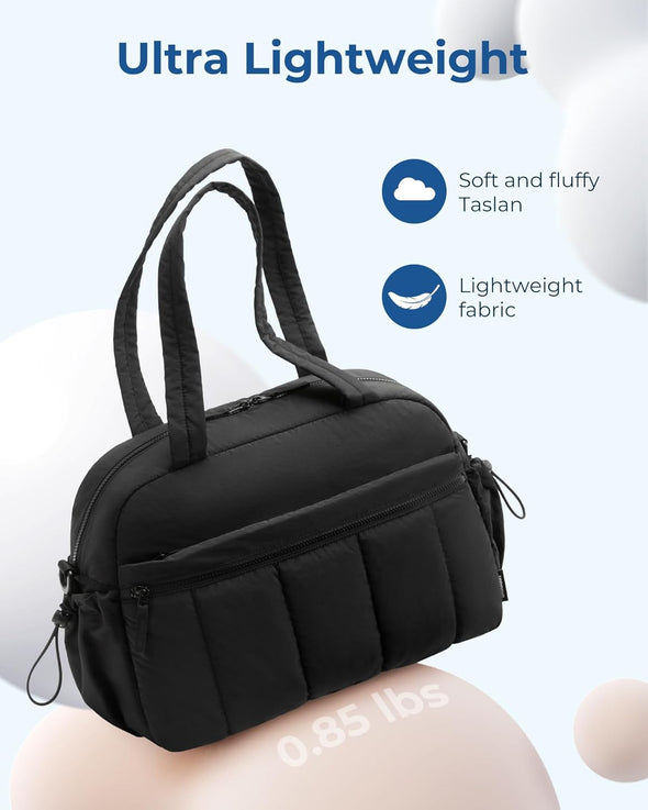BAGSMART Gym Bag for Women, Duffle Bag for Travel with Wet Pocket, Lightweight Carry on Weekender Duffel, Water Resistant