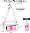 PACKISM Clear Bag for Stadium Events - Clear Purses for Women Stadium Crossbody Concert Bag for Game Day， Sports, Festival