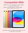 Hamile for Ipad 11Th 10Th Generation Case with Keyboard - 7 Colors Backlit Wireless Detachable Folio Keyboard Cover with Pencil Holder for Ipad 11-Inch A16 2025 10Th Gen 10.9 Inch 2022 (Pink)