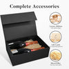 LIFELUM Gift Box 13.5''X10''X4'' Large Black Gifts Boxes with Magnetic Lids Luxury Gift Box for Groomsman Proposal Gifts Contains Card, Ribbon, Filler Birthday Gift Packing