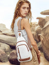 CLUCI Crossbody Bags for Women - Sling Backpack Travel Bag in Leather