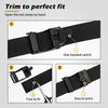 JUKMO Men'S Ratchet Tactical Gun Belt, 1.5" Nylon Web Work Belt with Automatic Slide Buckle, Adjustable Trim to Fit