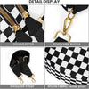 Bum Bags for Women Crossbody,Nylon Checkered Crossbody Bag Large Sling Bag Checkered Purse Oversized Slouchy Belt Bag