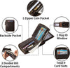 MING CLAN Zipper Wallet Men RFID Blocking Leather Flap ID Window Zip Coin Pocket Bifold Credit Card Wallets -Big Capacity for Travel