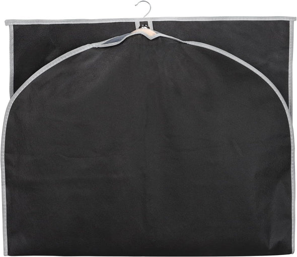 Syeeiex 40" Suit Bag, Set of 5 Garment Bags for Hanging Clothes, Suit Bags for Closet Storage, Garment Bags for Storage Suits,T-Shirts, Jackets and Coats(Black & Grey)