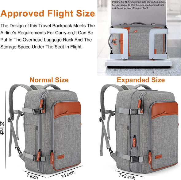 Carry on Travel Backpacks, Extra Large 40L Flight Approved Bag for Men & Women,Expandable Suitcase with 4 Packing Cubes,Water Resistant Luggage Carry on Travel Backpacks, Extra Large 40L Flight Approved Bag for Men & Women,Expandable Suitcase with 4 Packing Cubes,Water Resistant Luggage