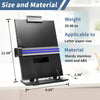 TONOS Paper Stand Document Holder - Quality Document Holder for Desk, Paper Stand for Desk When Typing, Sturdy Stainless Steel Copy Holder, Adjustable Angle, Paper Holder Stand for Desk Typing