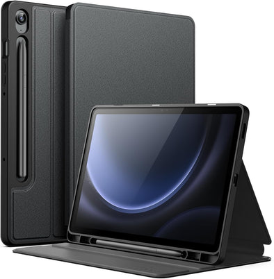 Jetech Case for Samsung Galaxy Tab S10 FE / S9 FE 10.9-Inch with S Pen Holder, Slim Folio Stand Protective Tablet Cover, Multi-Angle Viewing (Black)