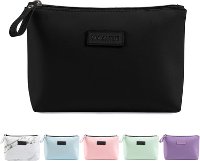 Cosmetic Bags for Women Small Makeup Bag for Purse Pu Leather Makeup Pouch Travel Makeup Bag with Zipper Make up Bag for Travelling