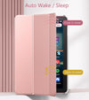 Moko Case Fits All-New Amazon Kindle Fire HD 8 & 8 plus Tablet(12Th Generation/10Th Generation, 2024/2022/2020 Release) 8",Trifold Stand Cover with Translucent Backshell with Auto Wake/Sleep,Rose Gold