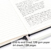 Feela 3 Pack Notebooks Journals Bulk with 3 Black Pens, A5 Hardcover Notebook Classic Ruled Lined Journal Set with Pen Holder for Work Business Journaling Note Taking, 120 GSM, 5.1”X8.3”, Black