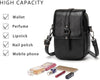 Myfriday Vintage Crossbody Phone Bag for Women, Small Leather Shoulder Purse and Handbag with Tassel&Rivet Decoration
